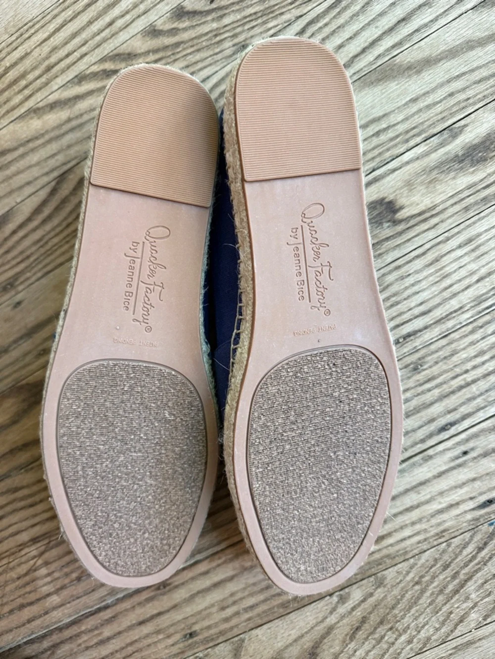 Quacker Factory Women's Navy Sequin Flag Espadrille Flats patriotic 8.5 NIB